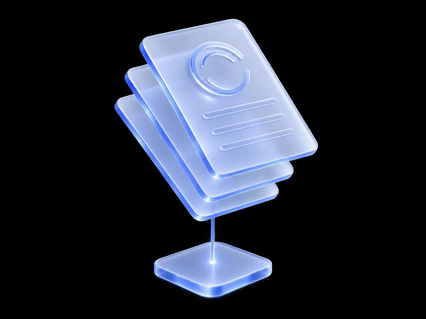 An isometric illustration of stacked invoice documents.